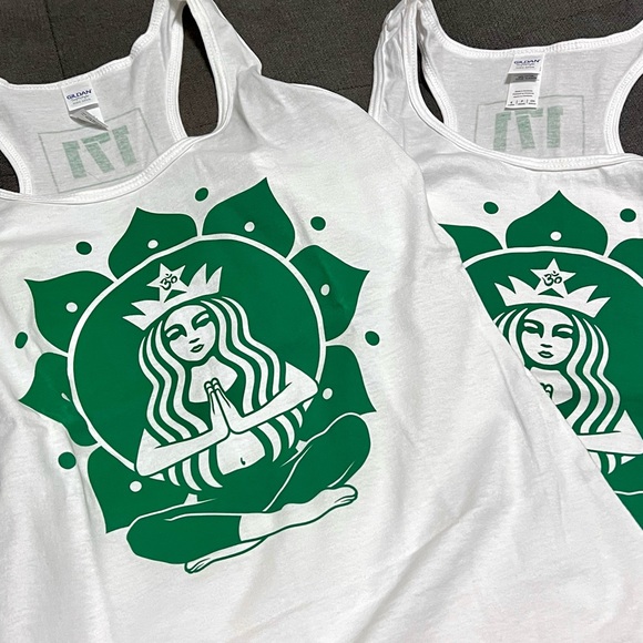 Yoga Coffee Softstyle Racerback Tank - Picture 3 of 4